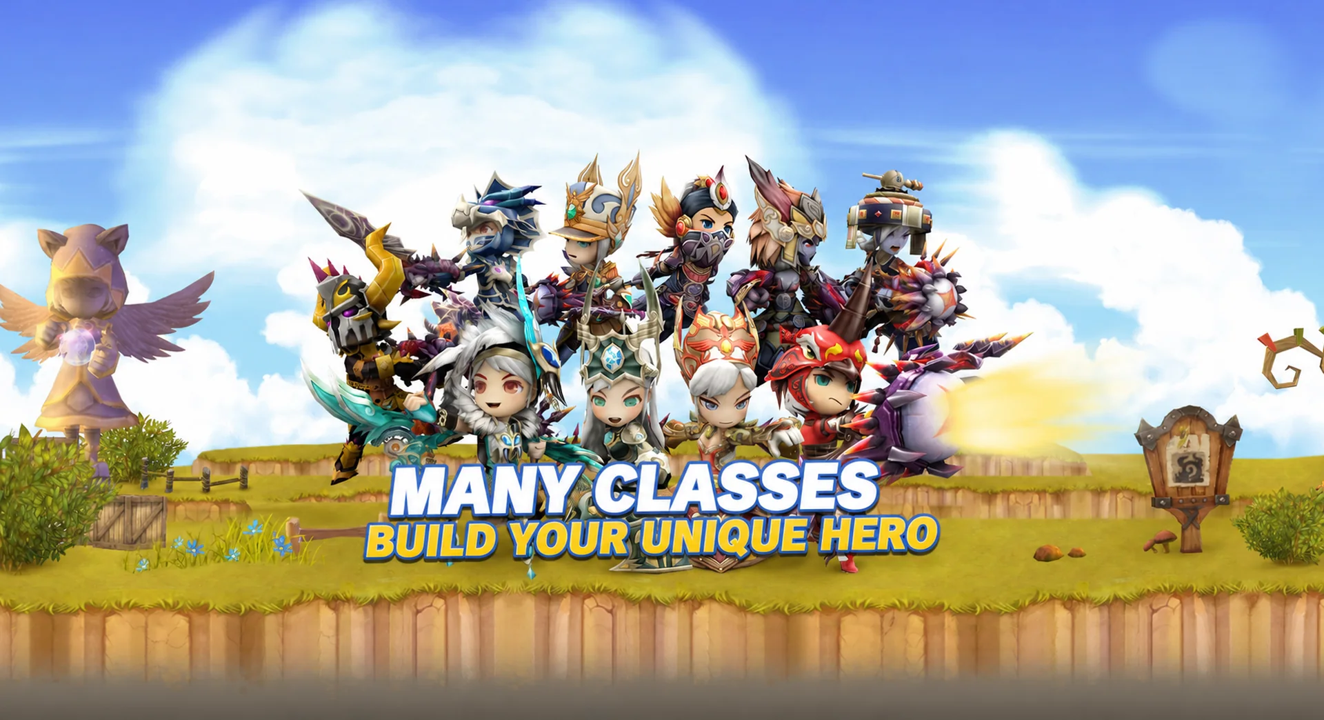 Many classes — build your unique hero